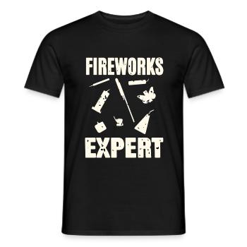 Fireworks - Männer T-Shirt - Schwarz - Vorne - AI Model Male 178 light (178cm)