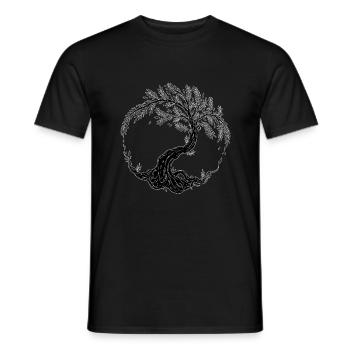 Tree of Life. - Men's T-Shirt - black - Front - AI Model Male 178 light (178cm)