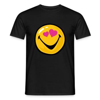 Smiley Love Hit - T-shirt homme - noir - Devant - AI Model Male 178 light (178cm)