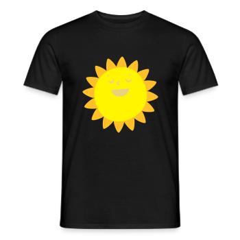 Un soleil heureux - T-shirt homme - noir - Devant - AI Model Male 178 light (178cm)