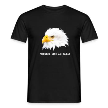 Weißkopfseeadler - Männer T-Shirt - Schwarz - Vorne - AI Model Male 178 light (178cm)