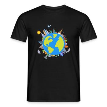 The Earth/The Earth - Men's T-Shirt - black - Front - AI Model Male 178 light (178cm)