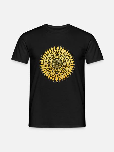 Ornament Peace Flower Power Gift jaren '70 Liefde - Heren T-shirt - zwart