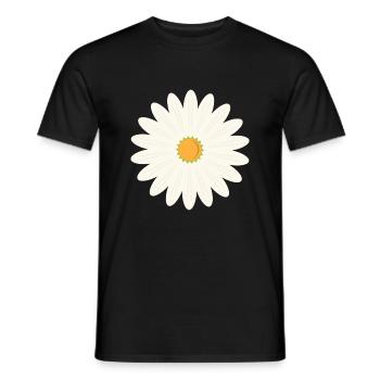 Margerite blossom - Men's T-Shirt - black - Front - AI Model Male 178 light (178cm)