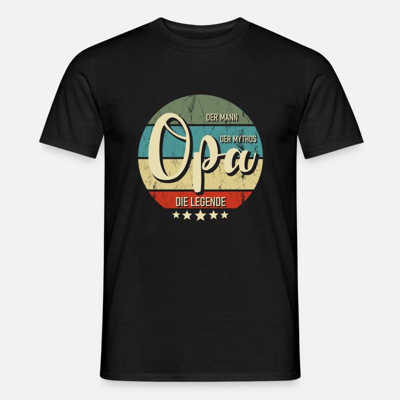Opa - Männer T-Shirt - Schwarz
