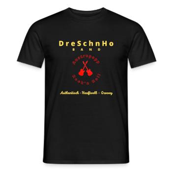 Dreschnho - Band Austropopp Rock n Roll - Männer T-Shirt - Schwarz - Vorne - AI Model Male 178 light (178cm)