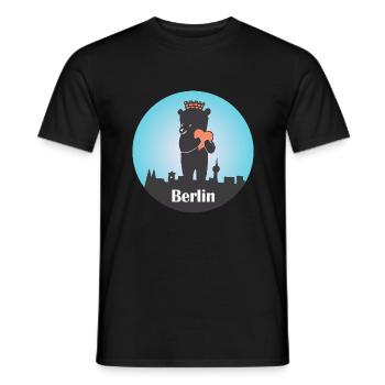 Berlin - Männer T-Shirt - Schwarz - Vorne - AI Model Male 178 light (178cm)