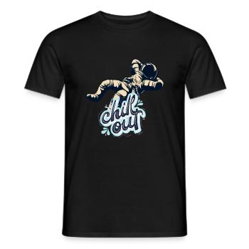 Chilling astronaut - Männer T-Shirt - Schwarz - Vorne - AI Model Male 178 light (178cm)