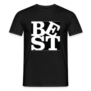 Meilleur jeu de mots art original 3 - T-shirt homme - noir - Devant - AI Model Male 178 light (178cm)