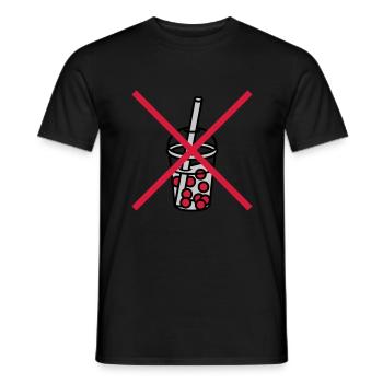 Schild Bubble Tea verboten - Männer T-Shirt - Schwarz - Vorne - AI Model Male 178 light (178cm)