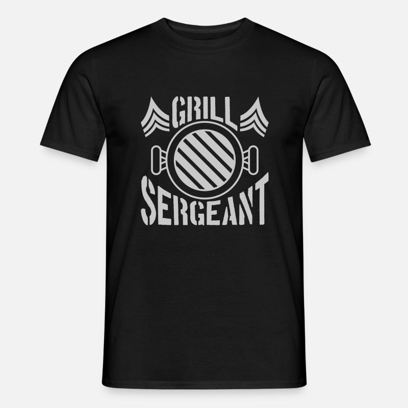Grill Sergeant BBQ Grillparty - Männer T-Shirt - Schwarz