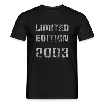 Limited Edition 2003 - Männer T-Shirt - Schwarz - Vorne - AI Model Male 178 light (178cm)