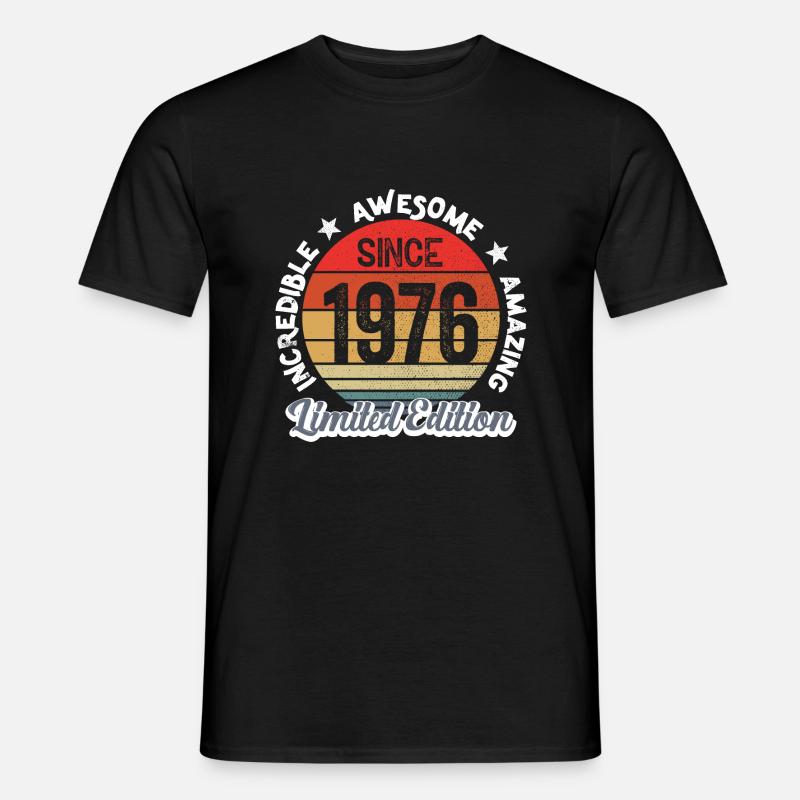 erstaunlich seit 1976 - Jubiläum - Männer T-Shirt - Schwarz
