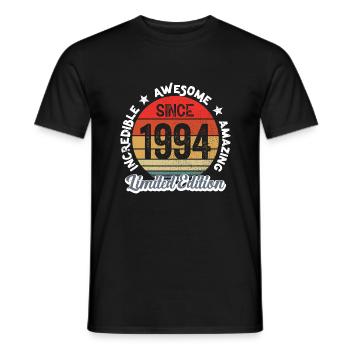 amazing since 1994 - anniversary - Men's T-Shirt - black - Front - AI Model Male 178 light (178cm)