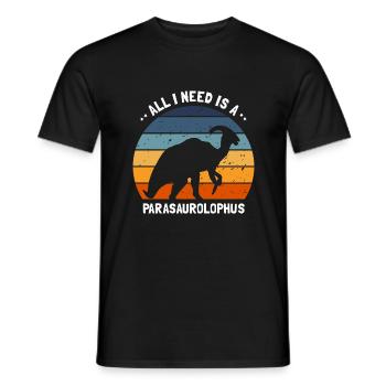 Dinosaur Motif for Paleontologists - Men's T-Shirt - black - Front - AI Model Male 178 light (178cm)