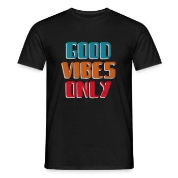 good vibes only - T-shirt homme - noir - Devant - AI Model Male 178 light (178cm)