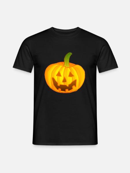 Halloween Kürbislaterne - Männer T-Shirt - Schwarz