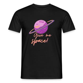 Give me space - T-shirt homme - noir - Devant - AI Model Male 178 light (178cm)