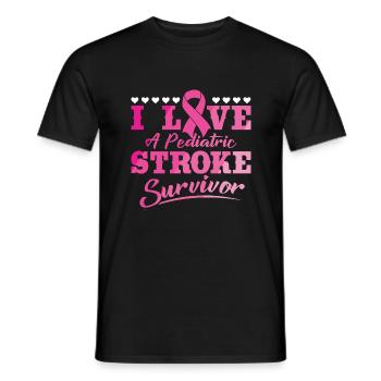 i love a pediatric stroke survivor - Männer T-Shirt - Schwarz - Vorne - AI Model Male 178 light (178cm)