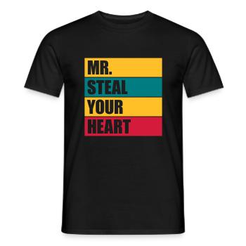 Monsieur vole votre cœur - T-shirt homme - noir - Devant - AI Model Male 178 light (178cm)
