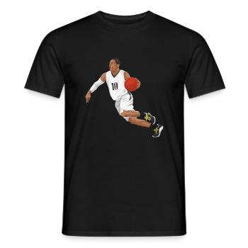 Retro basketball jersey, basketball jersey, basket - Männer T-Shirt - Schwarz - Vorne - AI Model Male 178 light (178cm)