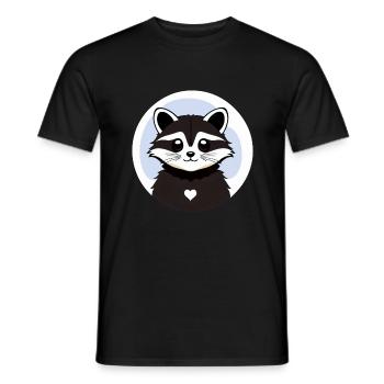 Waschbären süßer Cartoon Waschbär 4 - Männer T-Shirt - Schwarz - Vorne - AI Model Male 178 light (178cm)