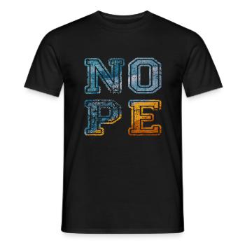 NOPE - don't be a yes-man! - Men's T-Shirt - black - Front - AI Model Male 178 light (178cm)