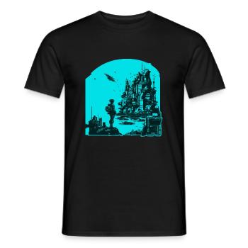 8 Bit Design im Stil von Retro Videospielen - Männer T-Shirt - Schwarz - Vorne - AI Model Male 178 light (178cm)