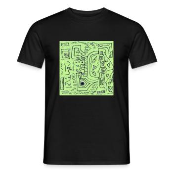 Sabino Lemon junior ART Tees - Männer T-Shirt - Schwarz - Vorne - AI Model Male 178 light (178cm)