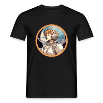 Astro Beauty 2 - Men's T-Shirt - black - Front - AI Model Male 178 light (178cm)
