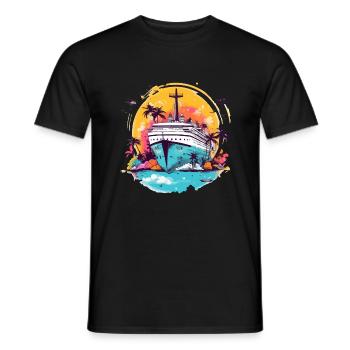 Tauchsafari 2 - Männer T-Shirt - Schwarz - Vorne - AI Model Male 178 light (178cm)
