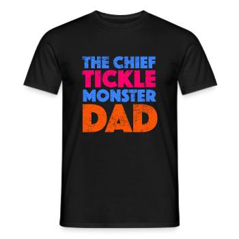 The Chief Tickle Monster Dad - Men's T-Shirt - black - Front - AI Model Male 178 light (178cm)