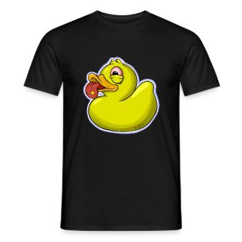 Canard en plastique - T-shirt homme - noir - Devant - AI Model Male 178 light (178cm)