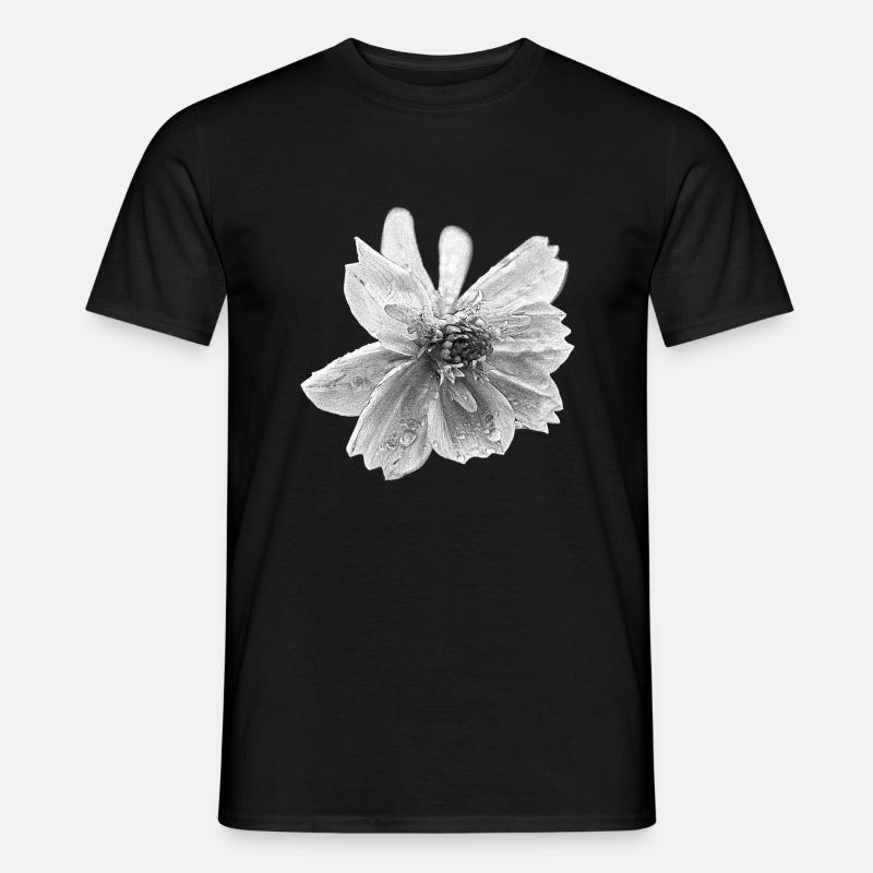 fleur - T-shirt homme - noir