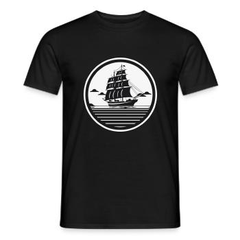 Nautisches Abenteuer-Segeln - Männer T-Shirt - Schwarz - Vorne - AI Model Male 178 light (178cm)