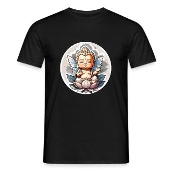 bébé Bouddha - meditation yoga relaxation - T-shirt homme - noir - Devant - AI Model Male 178 light (178cm)