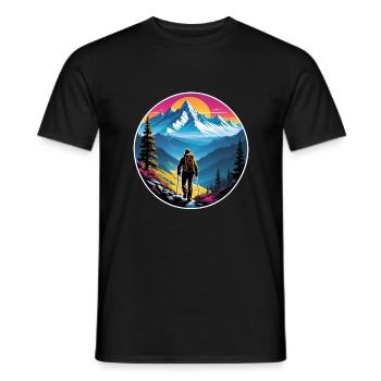 Natur & Bergwandern - Männer T-Shirt - Schwarz - Vorne - AI Model Male 178 light (178cm)