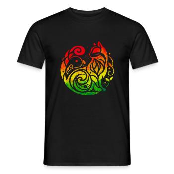 chat chat chats animal de compagnie mignonne animal mignon - T-shirt homme - noir - Devant - AI Model Male 178 light (178cm)