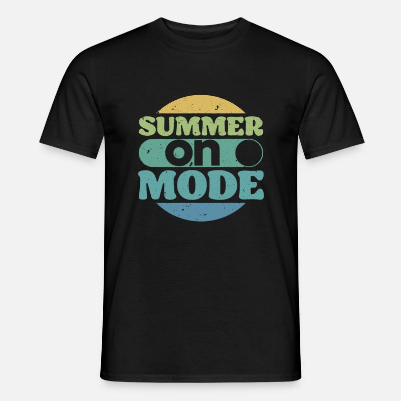 Summer Mode On retro - Men’s T-shirt - black