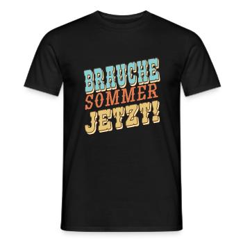Besoin de l’été maintenant - T-shirt homme - noir - Devant - AI Model Male 178 light (178cm)