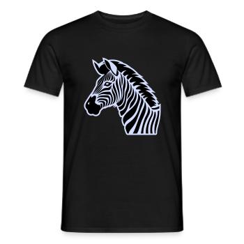 zebra - Männer T-Shirt - Schwarz - Vorne - AI Model Male 178 light (178cm)