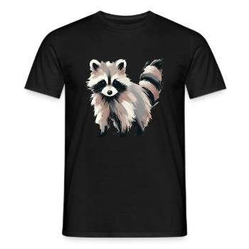 Raton laveur - T-shirt homme - noir - Devant - AI Model Male 178 light (178cm)