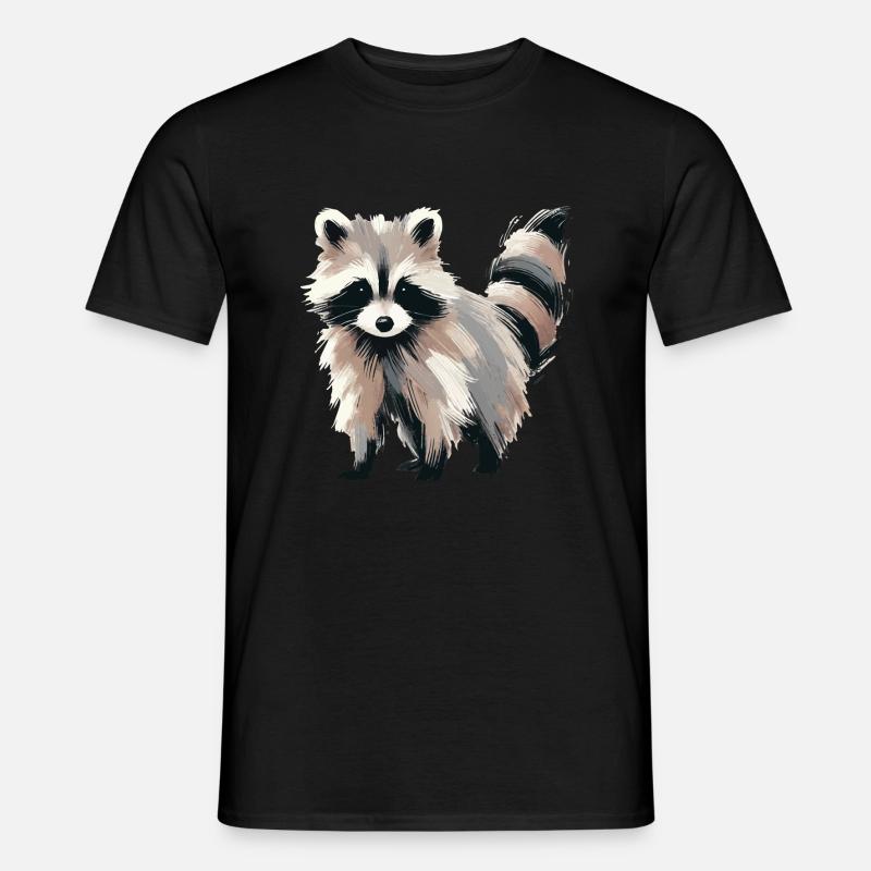 Waschbär - Männer T-Shirt - Schwarz