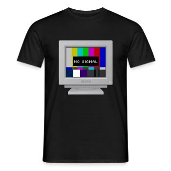 CRT design -No signal (bands) - Men's T-Shirt - black - Front - AI Model Male 178 light (178cm)