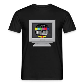 CRT Design - No signal (Mire) - Men's T-Shirt - black - Front - AI Model Male 178 light (178cm)