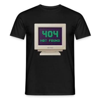 CRT Design - 404 Not found - Men's T-Shirt - black - Front - AI Model Male 178 light (178cm)
