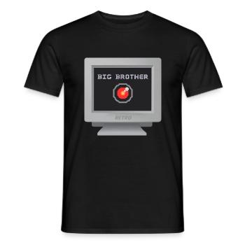 CRT-Ausführung - Big Brother - Männer T-Shirt - Schwarz - Vorne - AI Model Male 178 light (178cm)