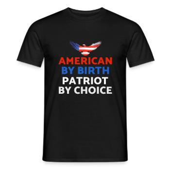 Américain de naissance, patriote par choix - T-shirt homme - noir - Devant - AI Model Male 178 light (178cm)