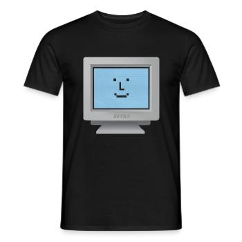 CRT design - Hello everyone! - Men's T-Shirt - black - Front - AI Model Male 178 light (178cm)