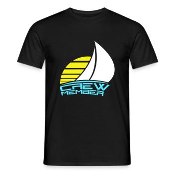 Crew Member Text Sonne Team Mitglied Segelcrew Fun - Männer T-Shirt - Schwarz - Vorne - AI Model Male 178 light (178cm)